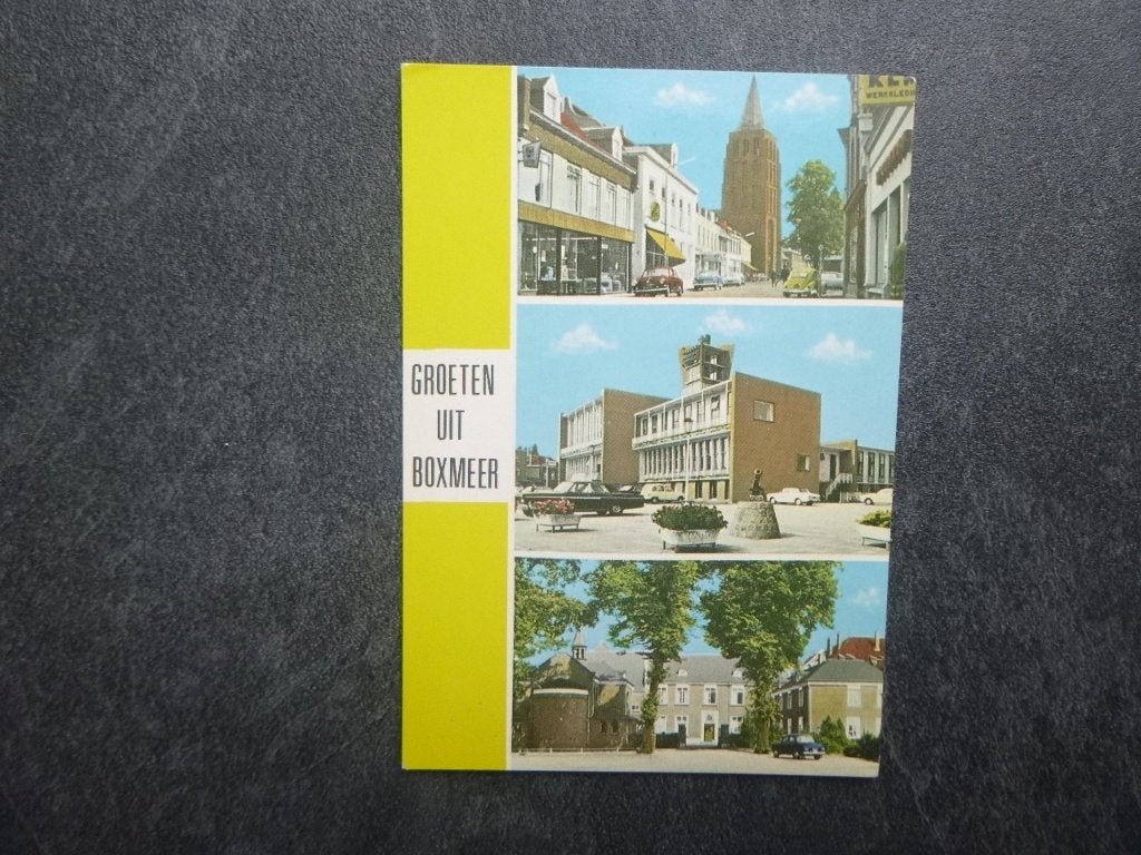 Boxmeer, kerk/auto 1977, Verzenden, 1960 tot 1980, Ongelopen, Noord-Brabant