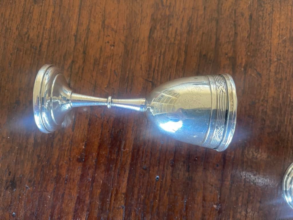 Antieke zilveren eierdopjes, Ophalen, Zilver