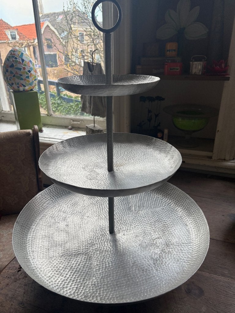 Metalen Etagère - 3 Laags, Huis en Inrichting, Woonaccessoires | Etagères, Ophalen, Gebruikt, Etagère, Metaal