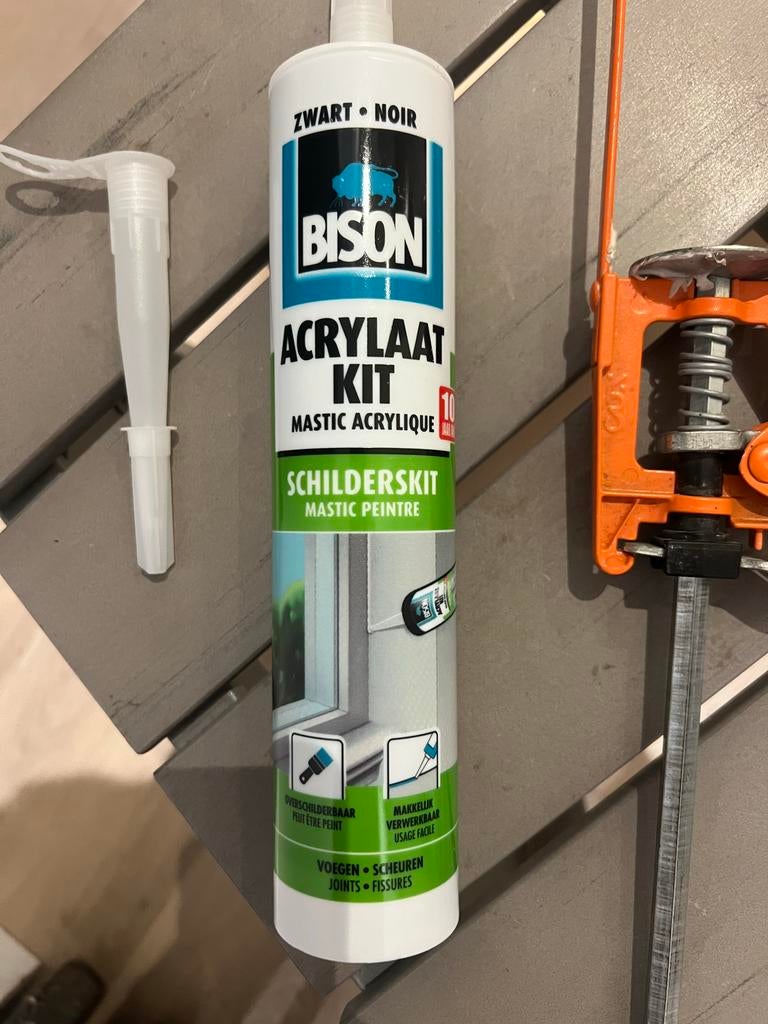 Bison Acrylaat Kit Zwart - Schilderskit voor Voegen & Scheur, Ophalen, Nieuw, Overige typen