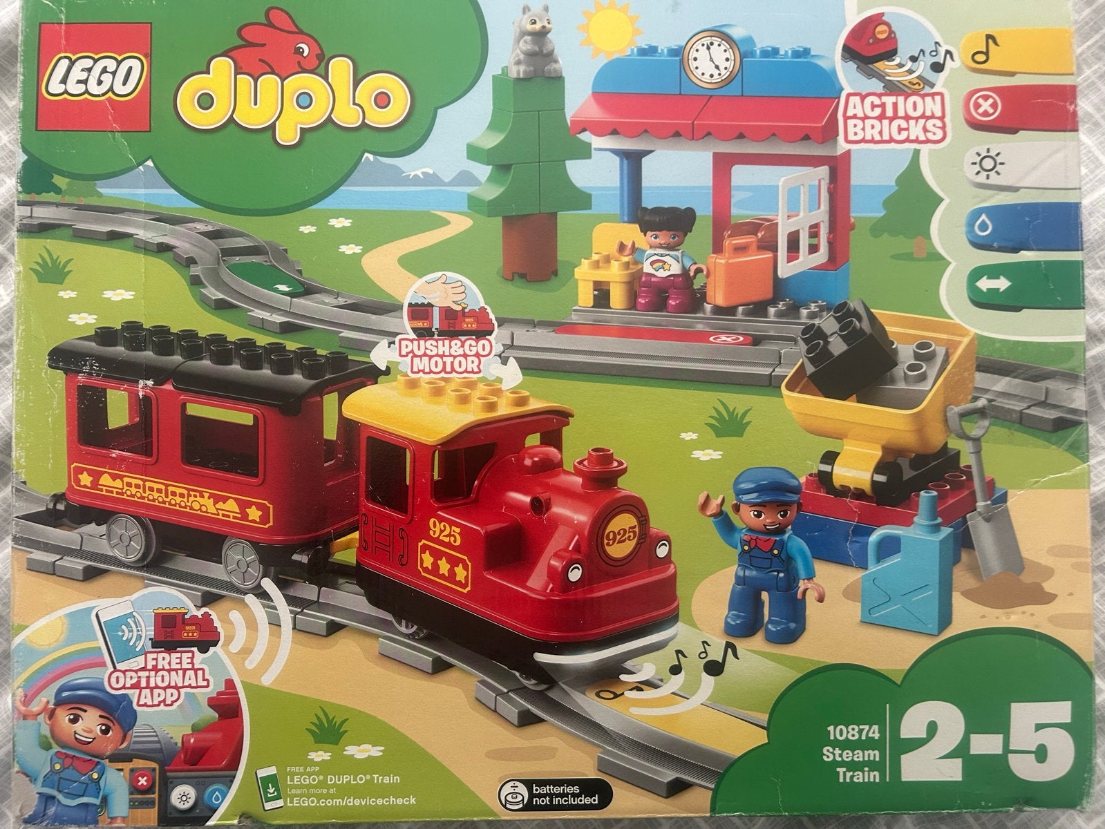 Lego Duplo Stoomtrein 10874 - Complete set, Gebruikt, Overige thema's, Ophalen of Verzenden, Compleet