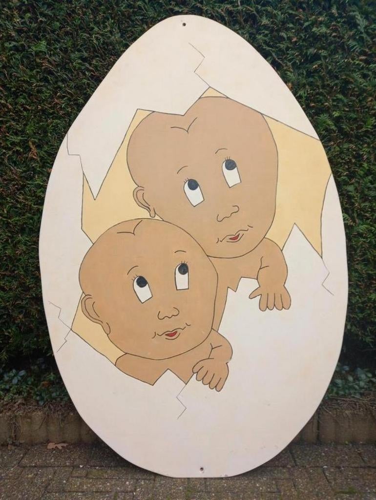 Geboortebord voor een tweeling, Kinderen en Baby's, Kraamcadeaus en Geboorteborden, Ophalen of Verzenden