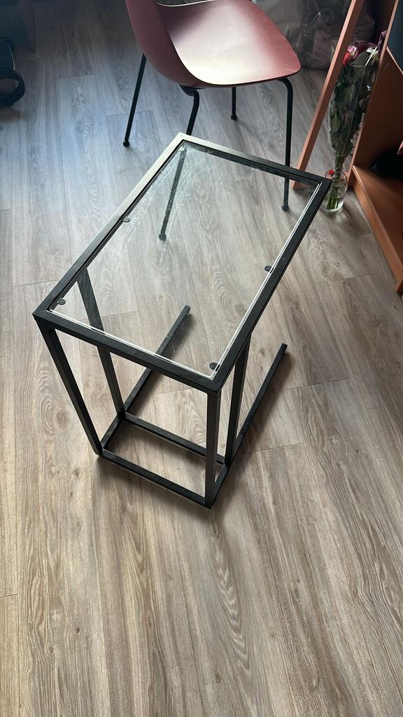 Glass side table, Ophalen, Minder dan 50 cm, Gebruikt, 50 tot 100 cm