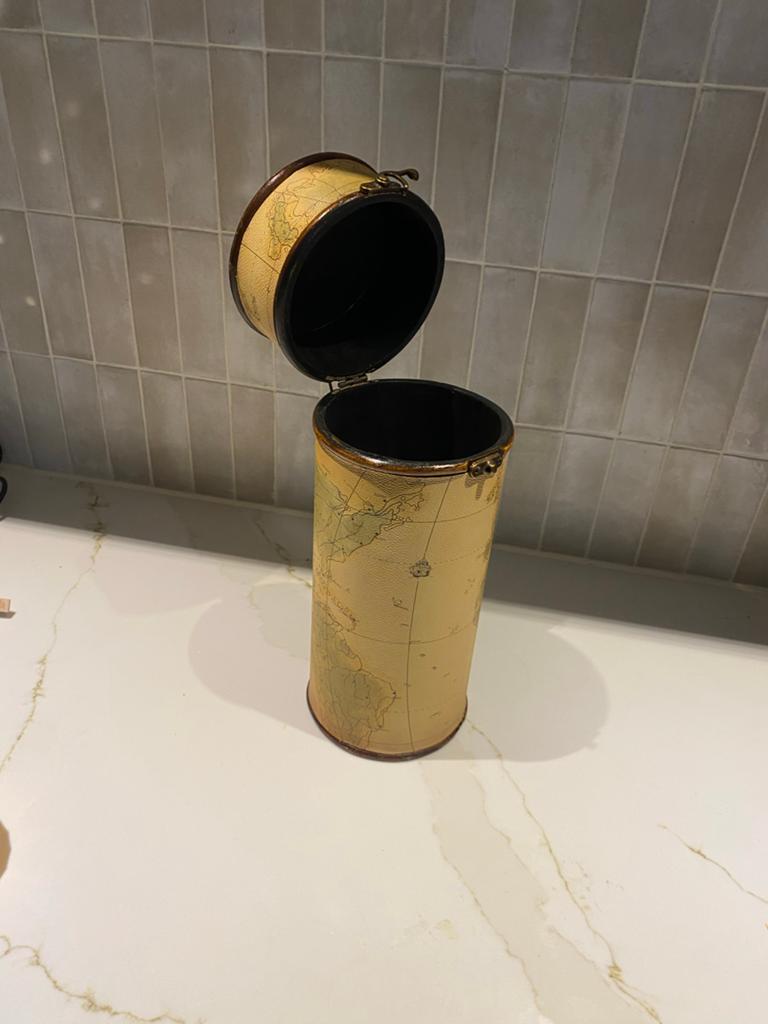 Oude whiskey koker met wereldkaart, Antiek en Kunst, Ophalen of Verzenden
