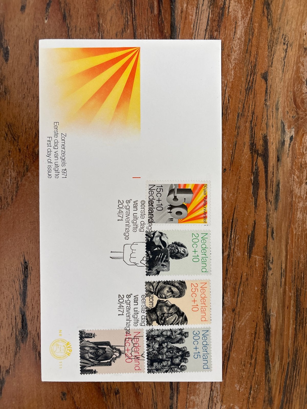 Zomerzegels 1971 Eerste Dag Envelop (FDC), Ophalen of Verzenden, Onbeschreven, Nederland