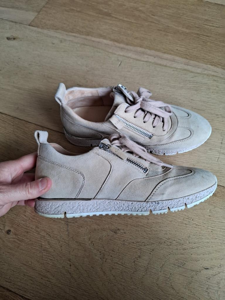 Gabor leren sneakers beige maat 37, Beige, Gabor, Ophalen of Verzenden, Sneakers of Gympen