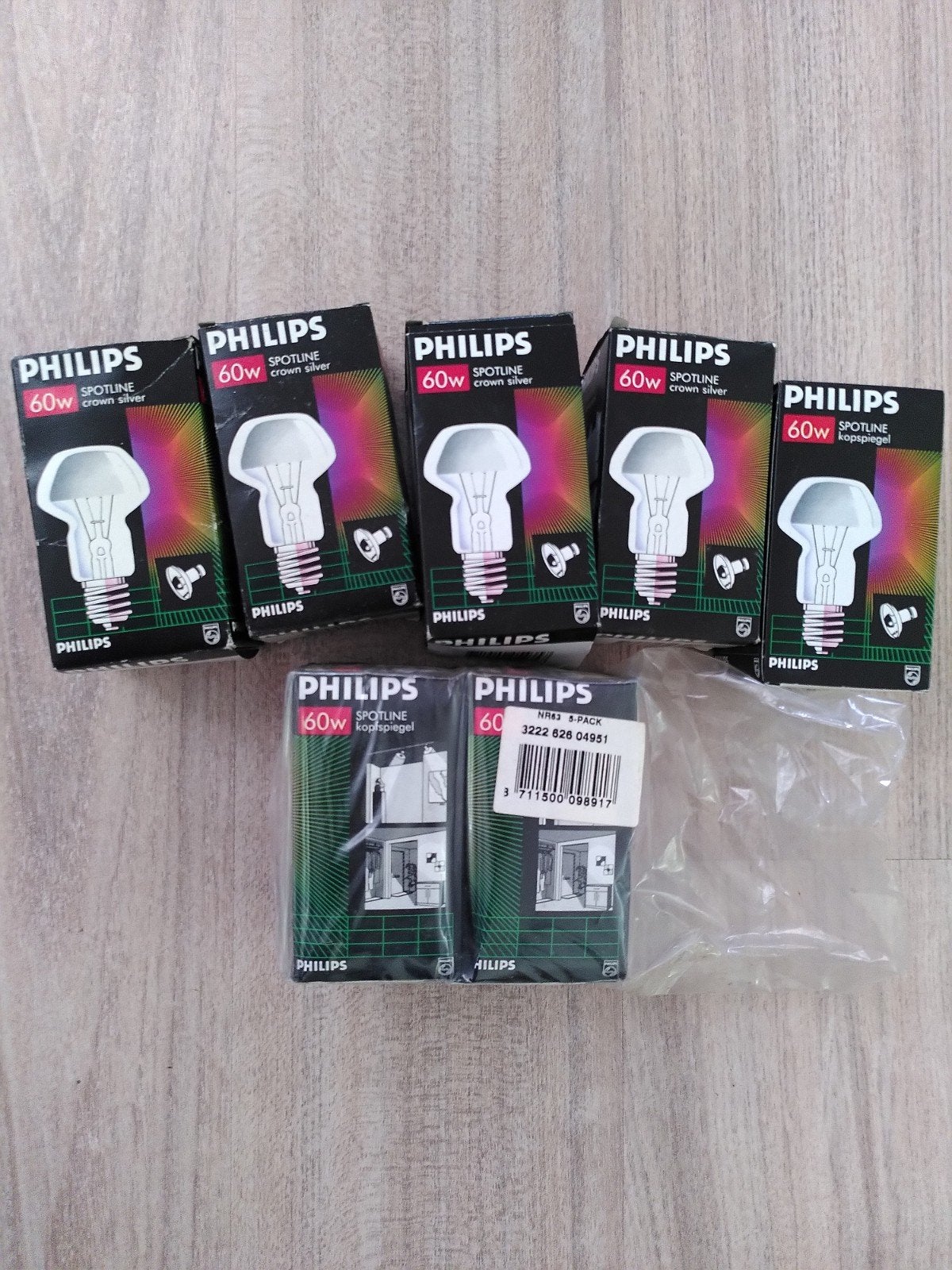 Philips Spotline kopspiegel 60w gloeilamp, Ophalen of Verzenden, E27 (groot), Gloeilamp