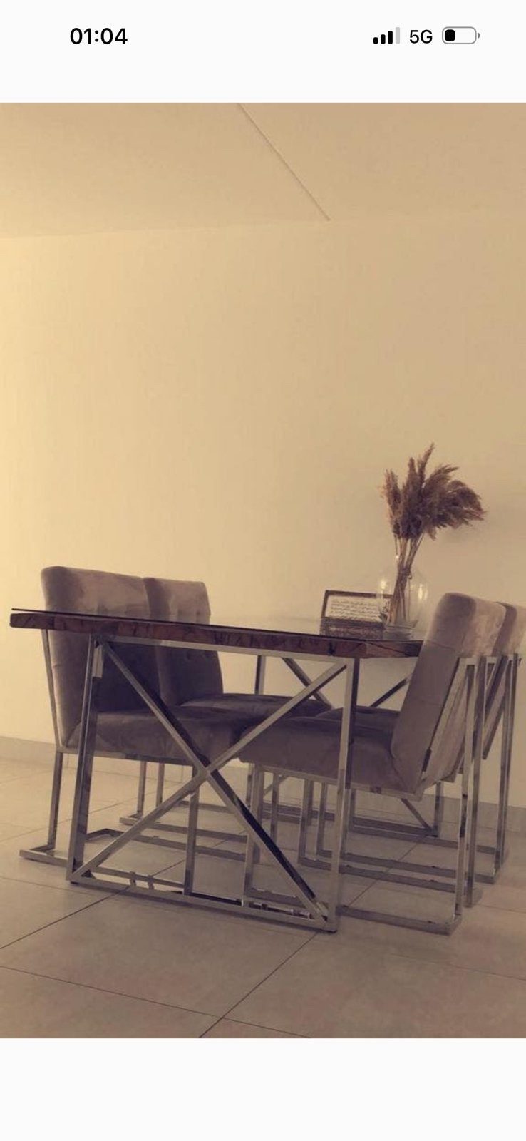 Te koop: Richmond eettafel + salon tafel + 4 eetkamerstoelen, Ophalen
