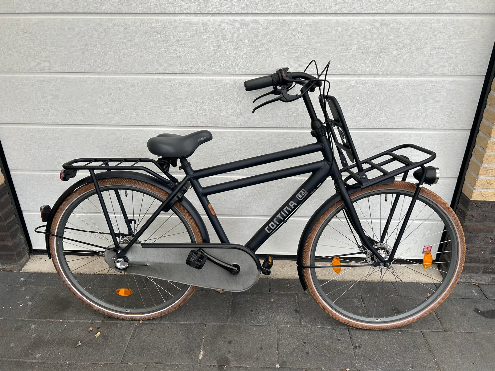 Cortina U4 50cm Sterren Grijs Matt Herenfiets Z.G.A.N., Velgrem, Versnellingen, 49 tot 53 cm, Zo goed als nieuw