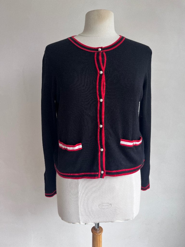 Claudie Pierlot vestje maat 2 zwart rood vest, Maat 38/40 (M), Verzenden, Claudie Pierlot, Zo goed als nieuw