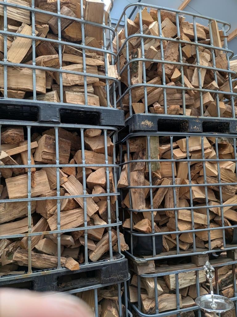 Eikenhout super droog <15% €125 per kuub, Tuin en Terras, Minder dan 3 m³, Ophalen, Eikenhout, Blokken