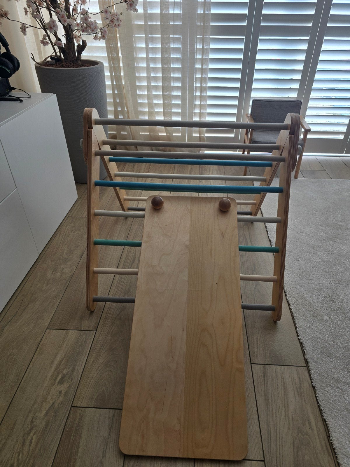 Pikler Leg&Go Driehoek Klim Set Montessori Pastel als nieuw, Ophalen, Zo goed als nieuw, Klimwand