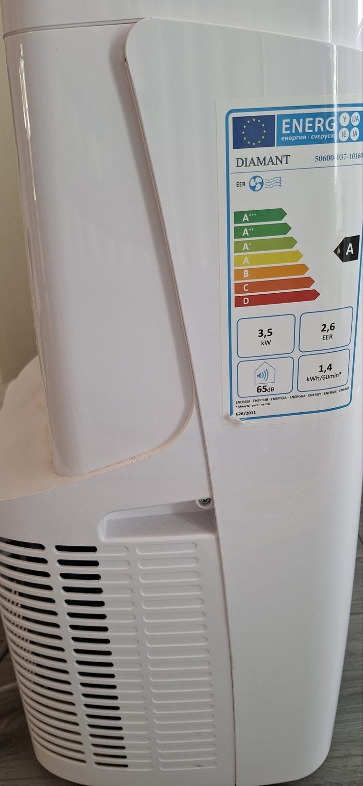 Mobiele airco Diamant zonder afstandsbediening, Witgoed en Apparatuur, Airco's, Ophalen, Minder dan 60 m³, 3 snelheden of meer