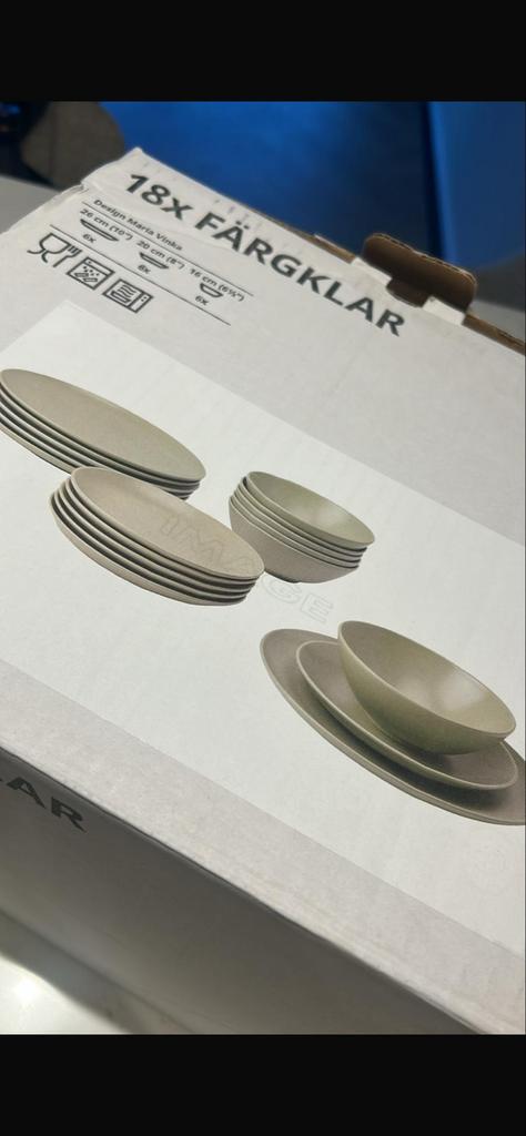 IKEA FÄRGKLAR 18-delige serviesset, compleet, Ophalen