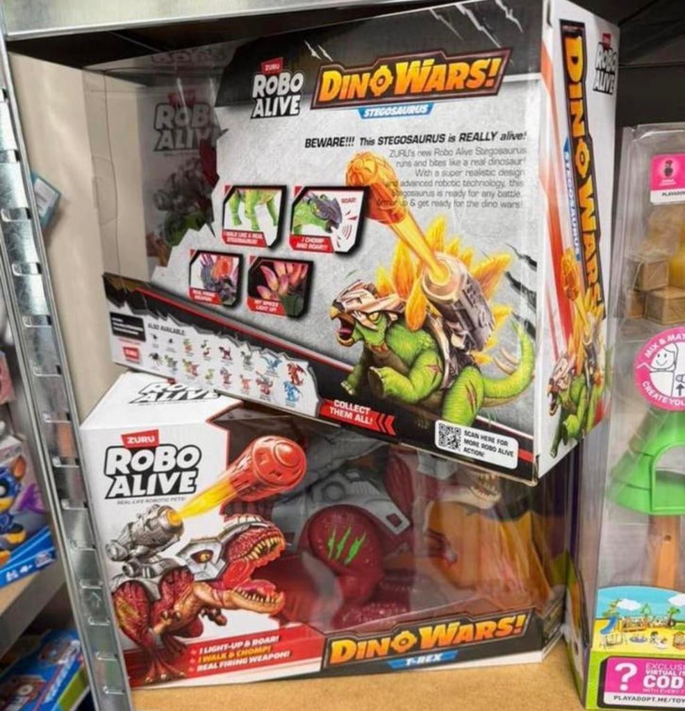 Robo Alive Dino Wars Speelgoed robot T-Rex Stegosaurus NIEUW, Nieuw, Ophalen of Verzenden, H, H
