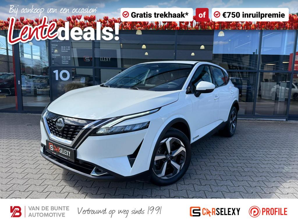 Nissan Qashqai 1.5 e-Power Acenta *ACC & 18inch*, 12 maanden, 190 pk, Wit, Bedrijf
