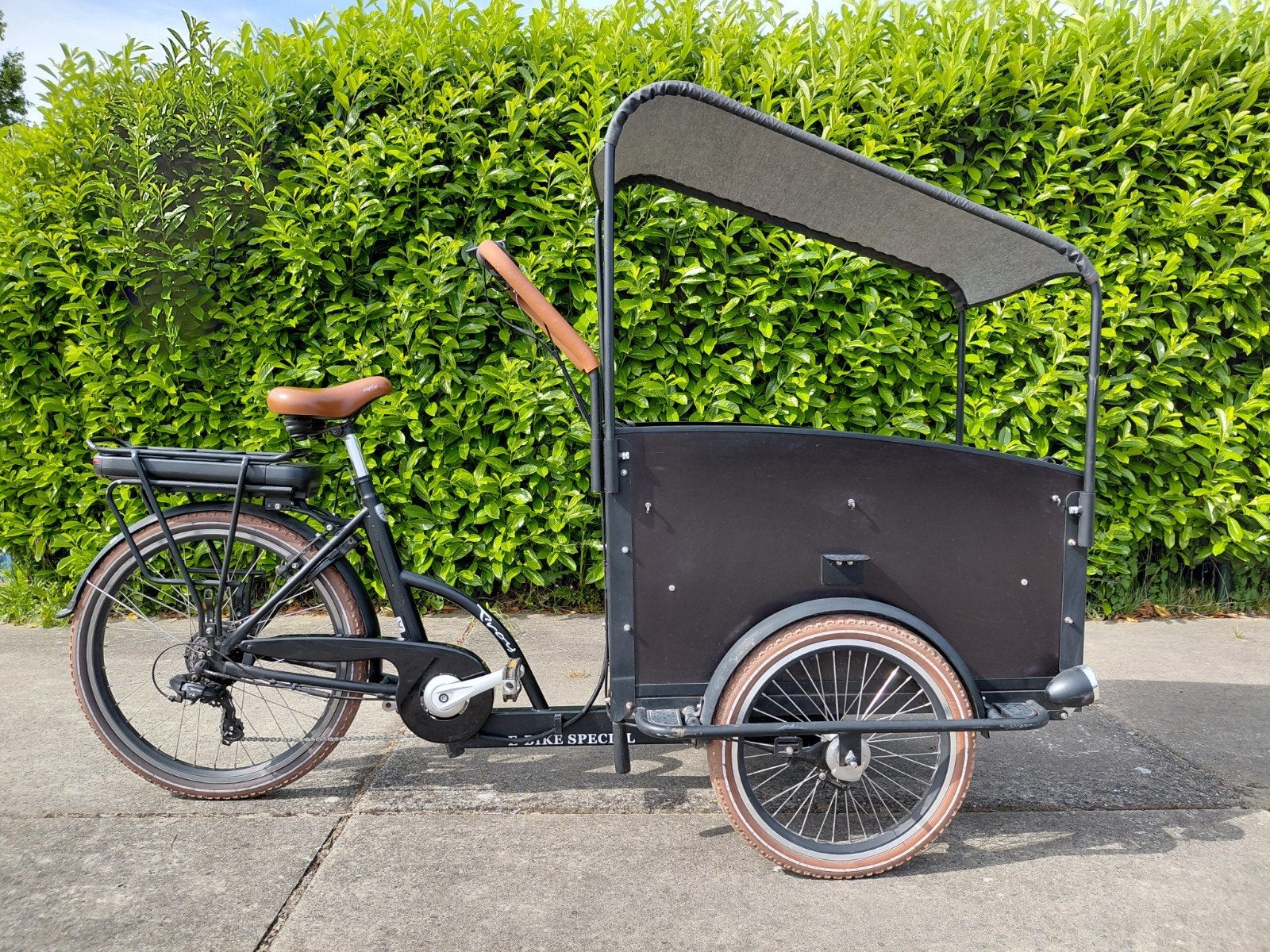 Elektrische bakfiets Vogue Troy, Fietsen en Brommers, 4 kinderen of meer, Gebruikt, Huif, Trommelrem