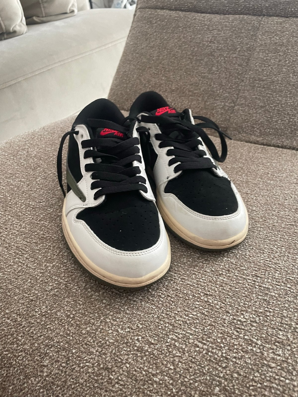 Nike Jordan 1 Low OG SP Travis Scott Black Phantom, Ophalen of Verzenden, Zo goed als nieuw, Zwart, Sneakers of Gympen
