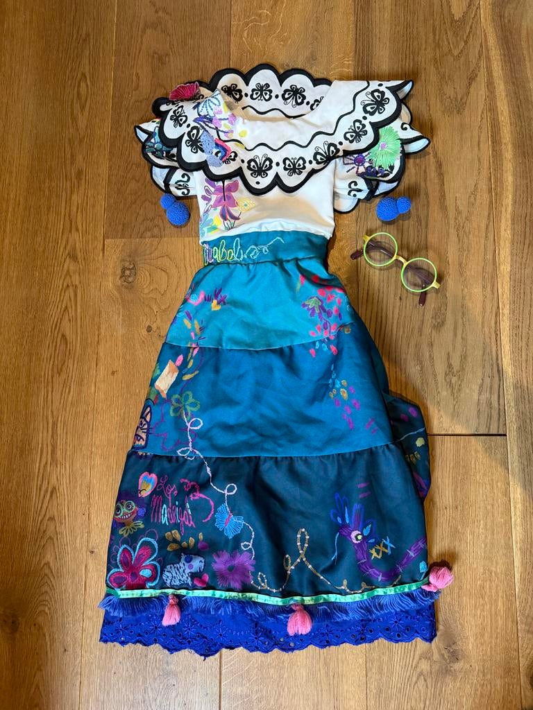 Mirabel Jurk Origineel Disney Encanto Maat 116, Ophalen of Verzenden, Zo goed als nieuw, 110 t/m 116, Meisje