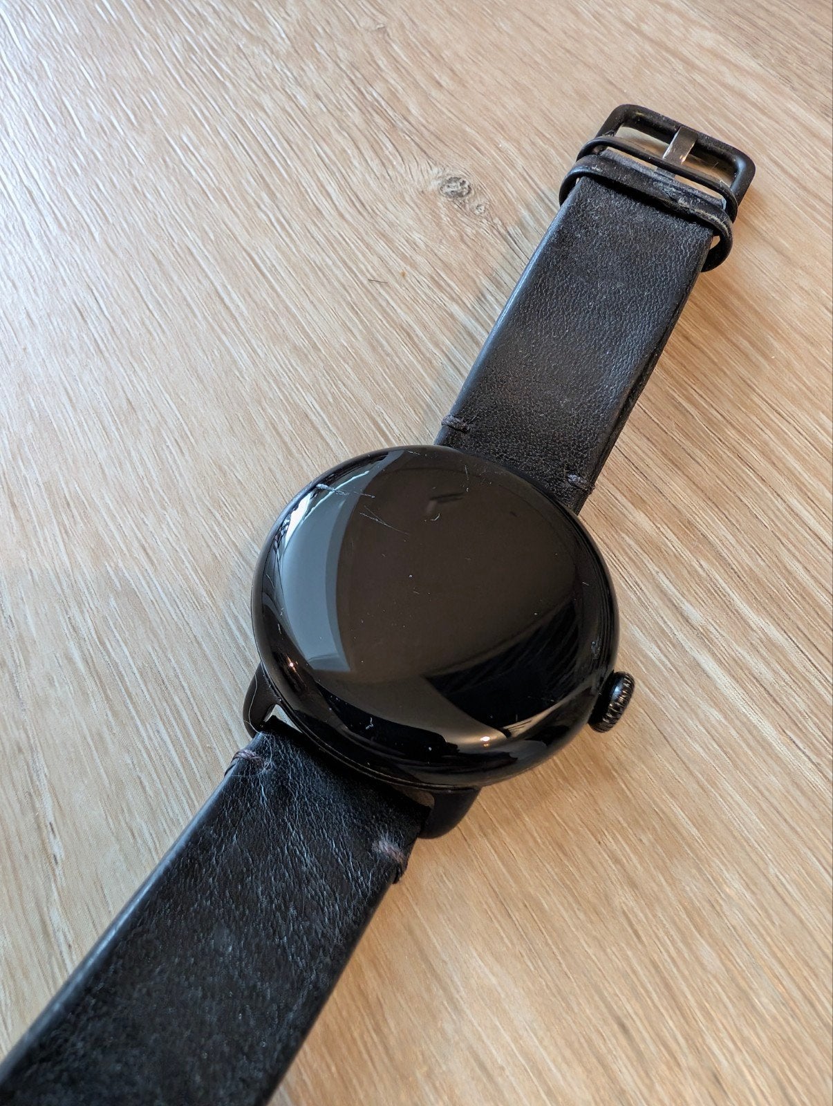 Google Pixel Watch 2 - Zwart met lederen band