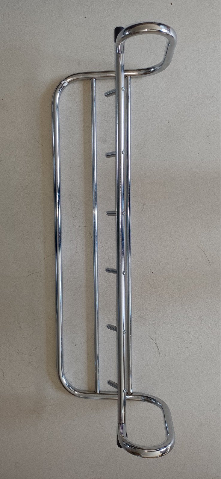 Chromen wandkapstok met 5 haken, Huis en Inrichting, Woonaccessoires | Kapstokken, Gebruikt, Minder dan 100 cm, Metaal, Ophalen
