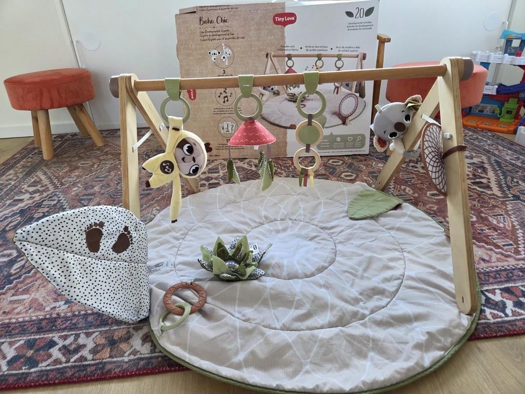 Tiny Love Boho Chic Babygym Speelkleed met Houten Boog, Ophalen of Verzenden, Zo goed als nieuw, Babygym, Met geluid