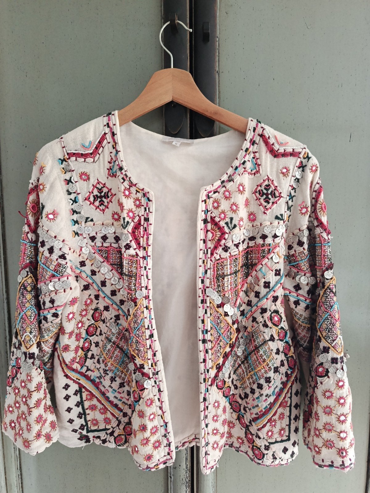 Handgemaakt geborduurd jasje van Goa M, Kleding | Dames, Ophalen of Verzenden, Zo goed als nieuw, Maat 38/40 (M)