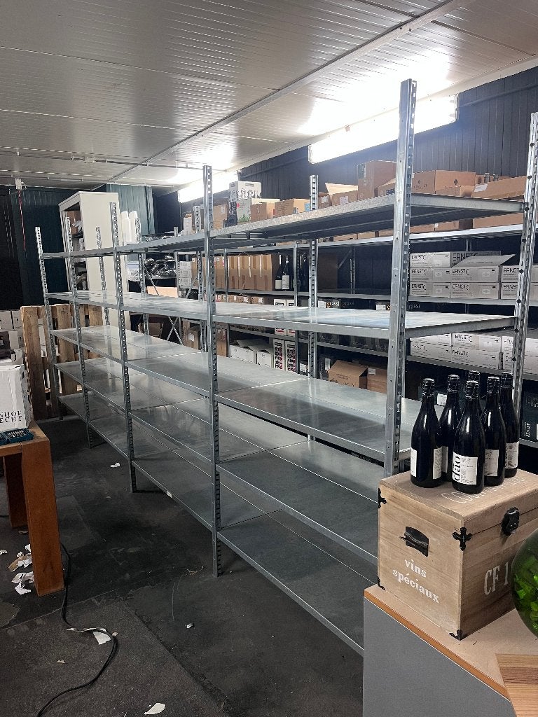 Magazijnselling RVS (totaal 11m lang, 2m hoog, 60cm diep), Ophalen