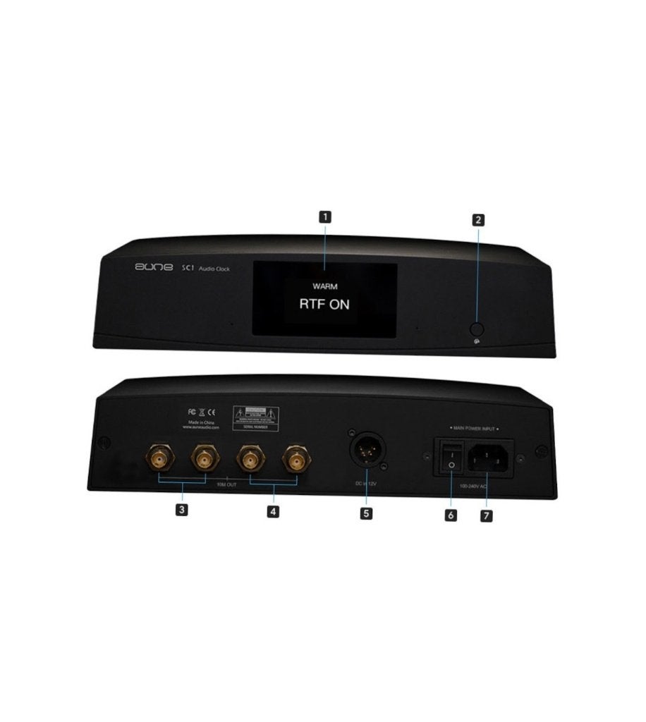 Aune S1C Audio Clock zwart, Ophalen of Verzenden, Zo goed als nieuw