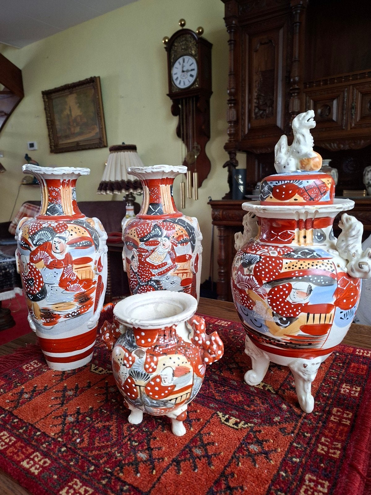 Antieke Japanse Satsuma Vazen - Set van 2, Ophalen