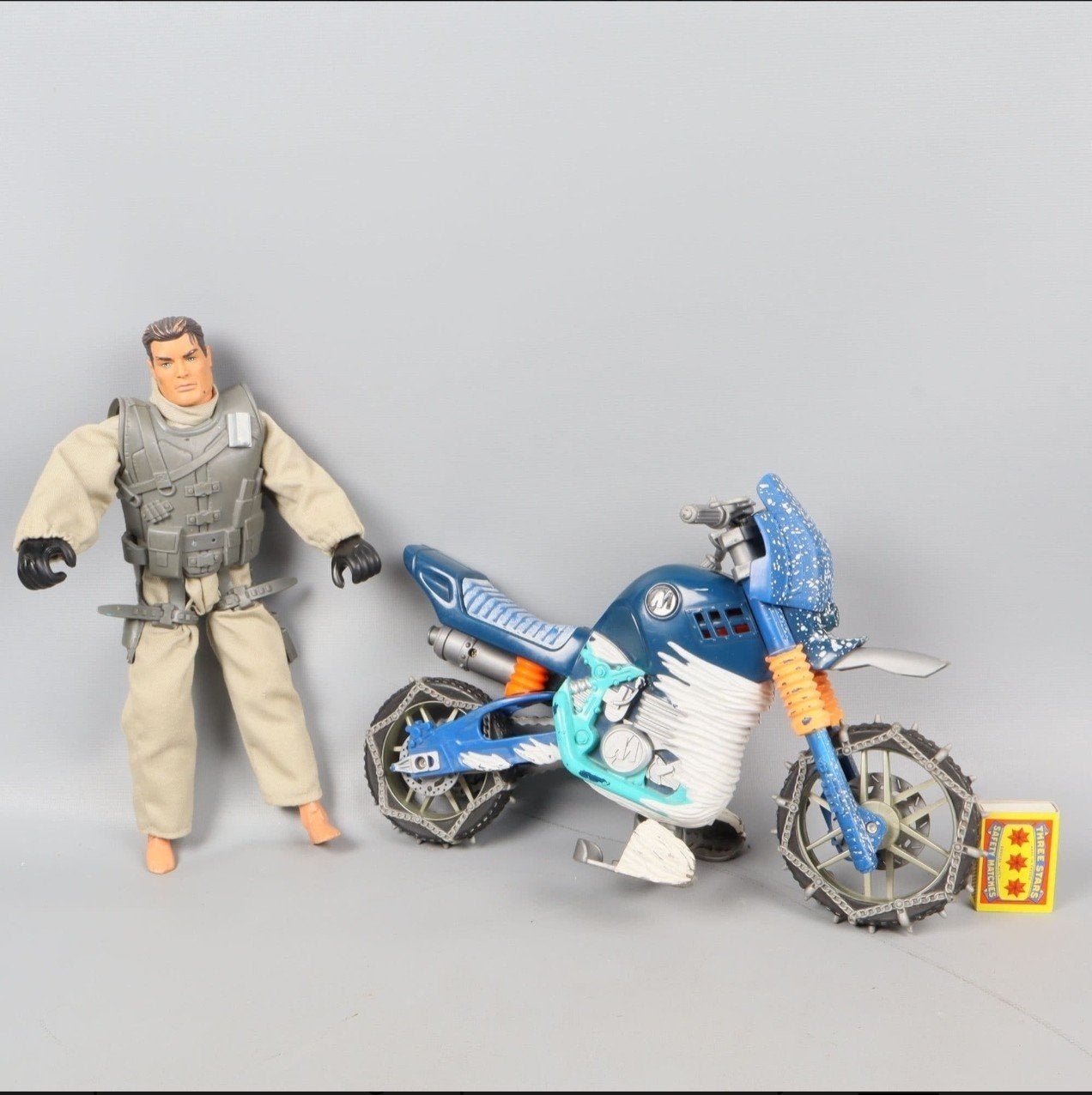 Grote vintage Action Man & Max Steel lot – 7 figuren + motor, Ophalen of Verzenden, Gebruikt