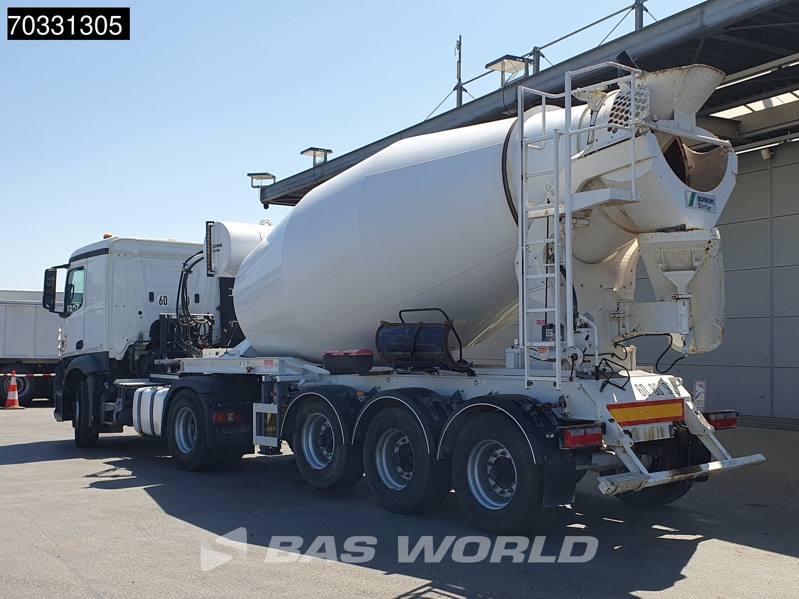Mercedes Actros 1845 4X2 Retarder Hydraulik 12m3 Lift Axle C, Automaat, Euro 6, Wit, Mercedes-Benz