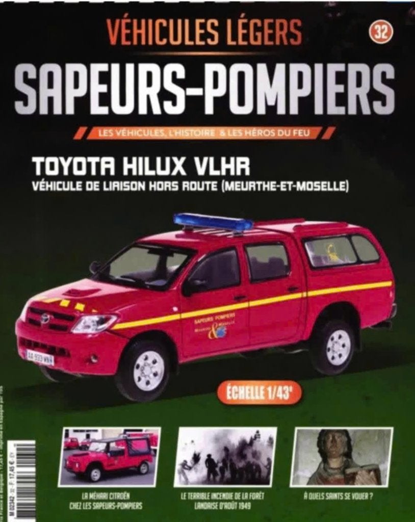 Toyota Hilux VLHR brandweer schaal 1/43 # 32, Hobby en Vrije tijd, Verzenden, Nieuw, Auto, Overige merken