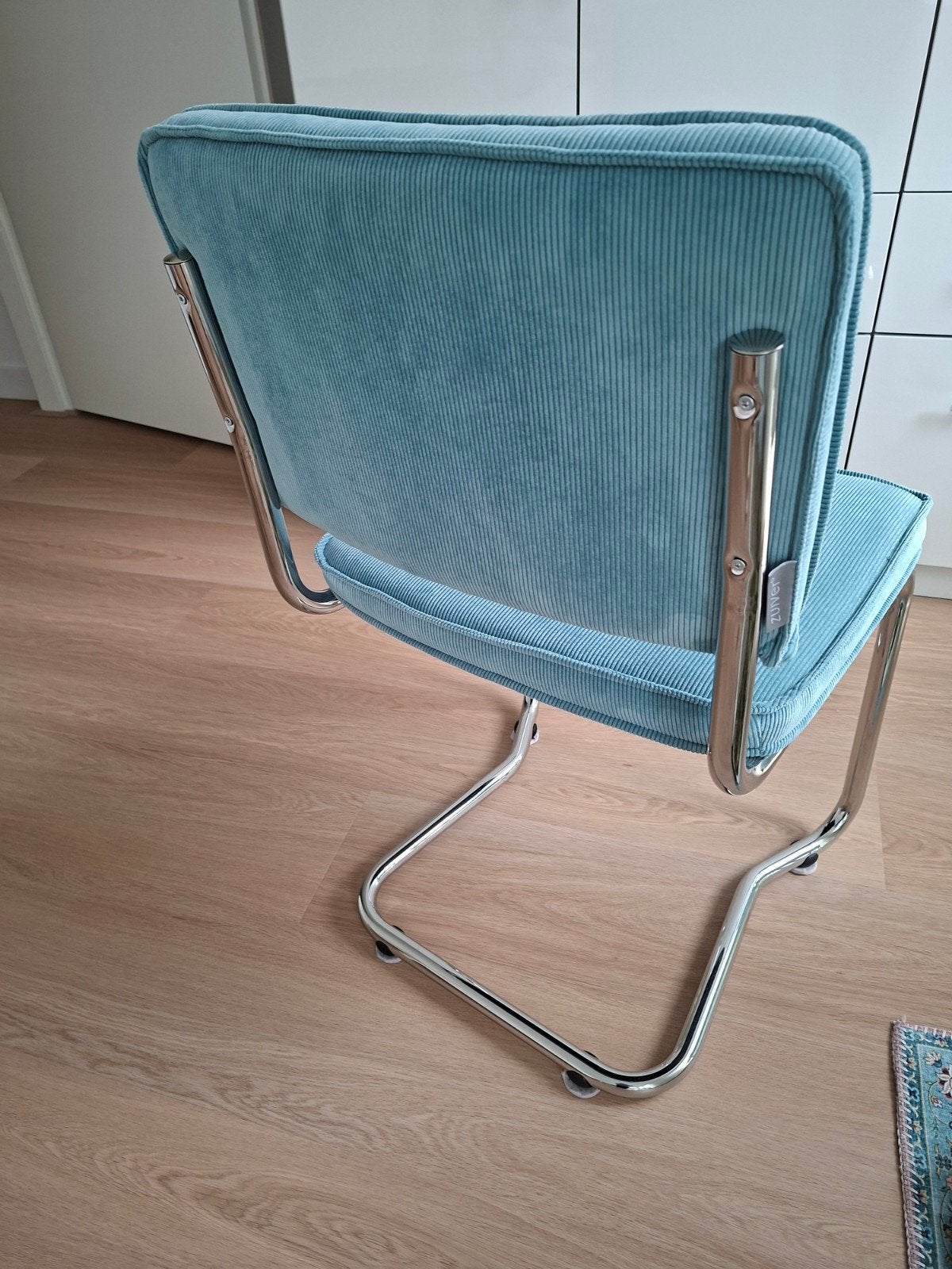 Zo goed als nieuwe Zuiver Ridge Rib stoel - Lichtblauw, Ophalen