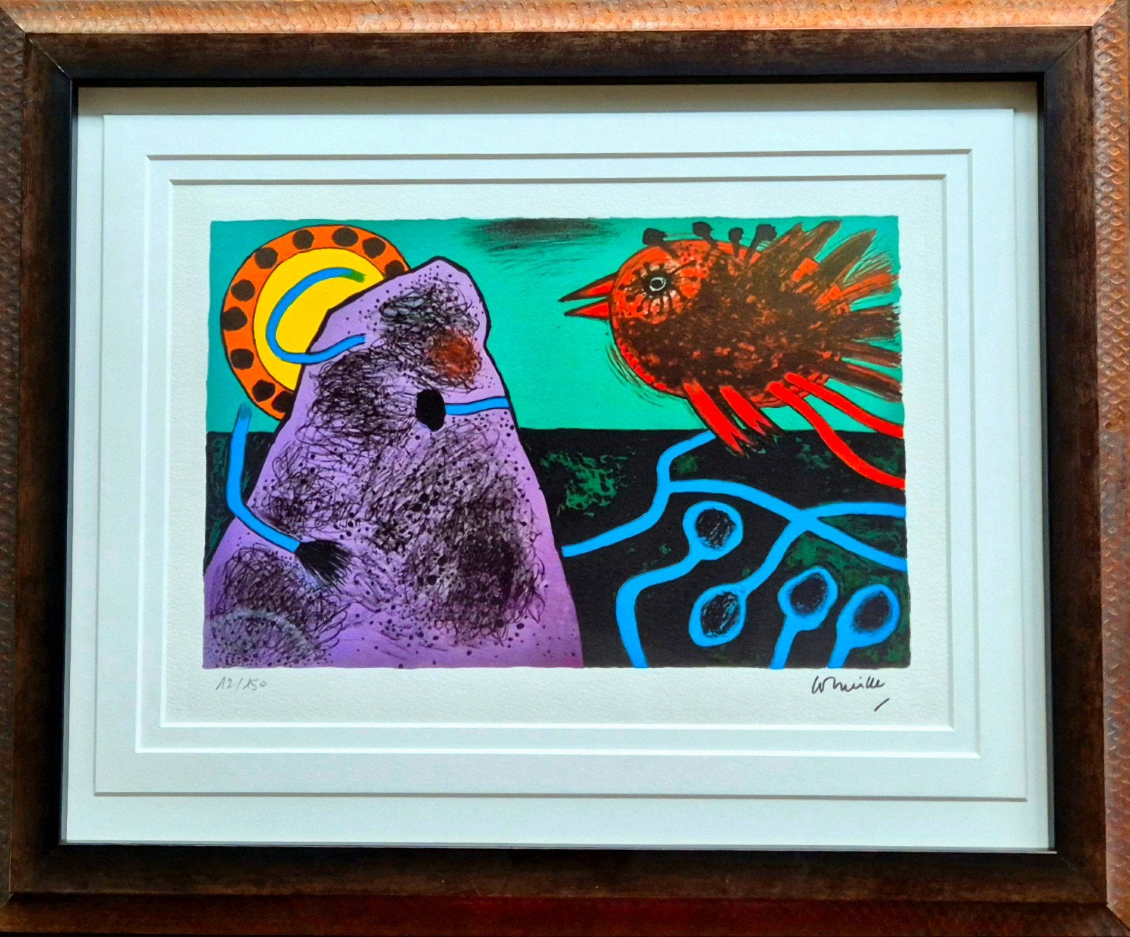 Corneille - Aurora Montagne (1991) - Certified Edition, Antiek en Kunst, 1950 - 1999, Ophalen of Verzenden, Flora en Fauna, Lithografie