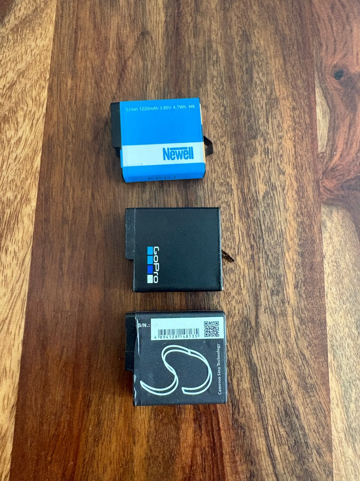 3x Batterijen voor GoPro Hero 7 en 8, Ophalen of Verzenden, Gebruikt, Oplaadbaar