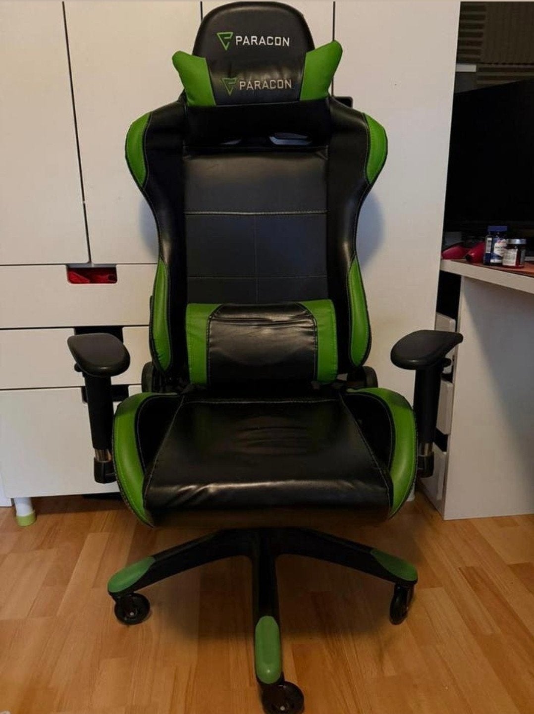 Paracon Gaming Bureaustoel - Zwart/Groen, Ophalen