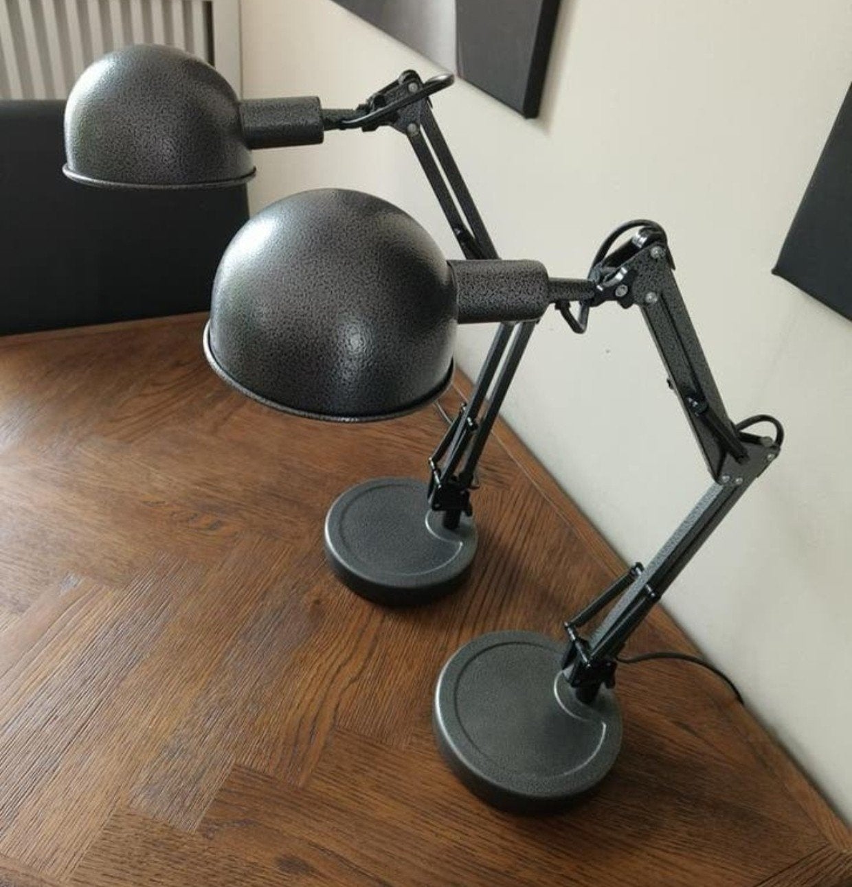 Verstelbare bureaulamp robust metaal, Bureaulamp, Gebruikt, Overige merken, E14 (klein)