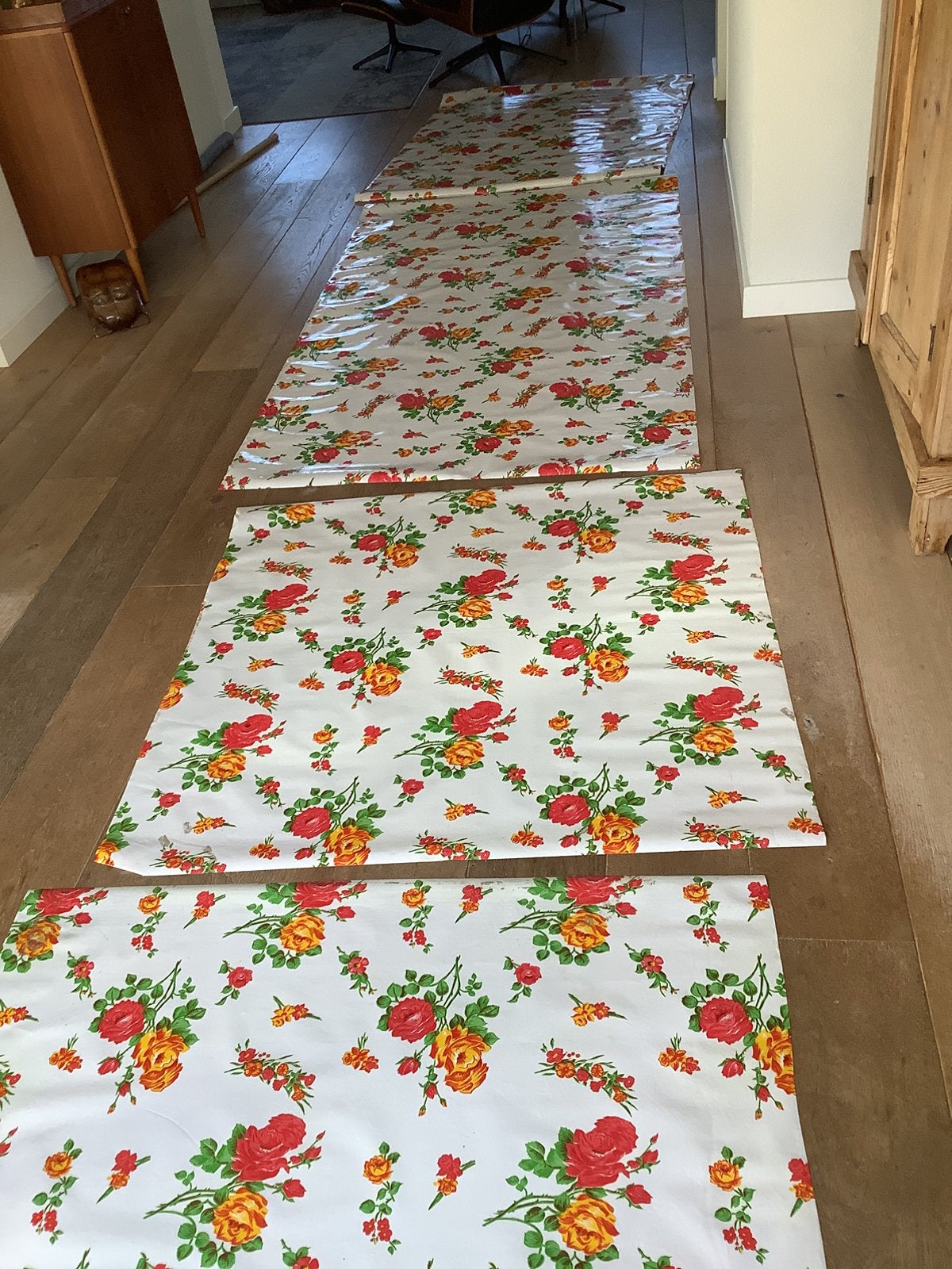 4 Retro Kitsch en Kitchen tafelkleden, Ophalen of Verzenden, Zo goed als nieuw, Rechthoek