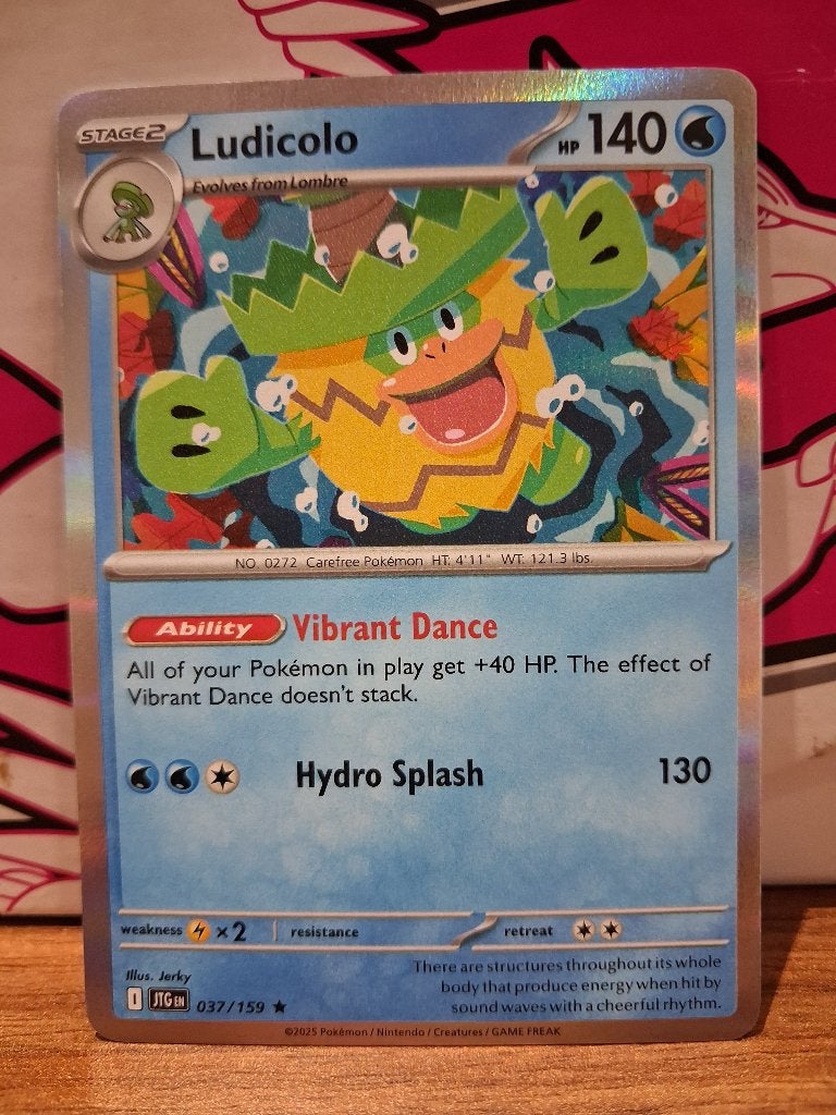 Pokemon Ludicolo JTG 037/159 holo, Ophalen of Verzenden, Nieuw, Losse kaart