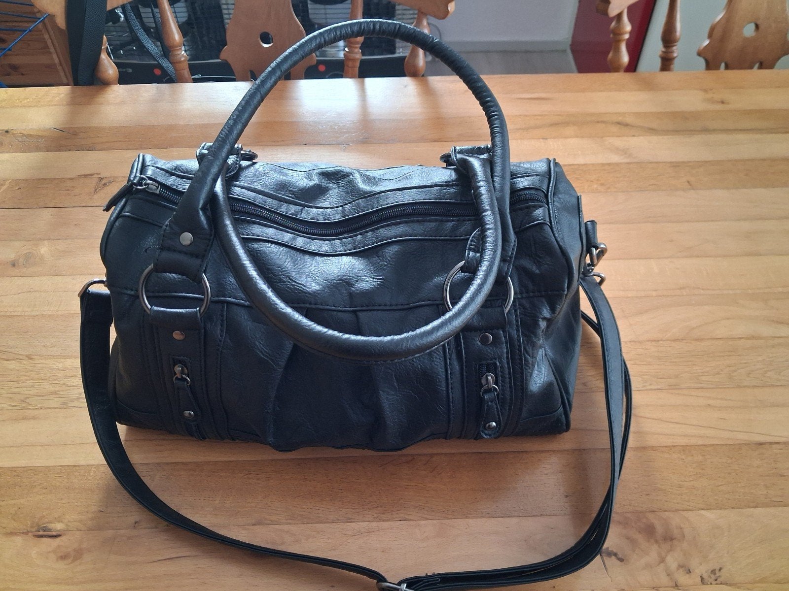Grote zwarte zgan tas, Sieraden, Tassen en Uiterlijk, Tassen | Reistassen en Weekendtassen, 30 cm of meer, Zwart, Minder dan 35 cm