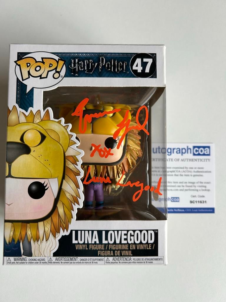 Funko Pop! Harry Potter Luna Lovegood Gesigneerd, Ophalen of Verzenden, Zo goed als nieuw