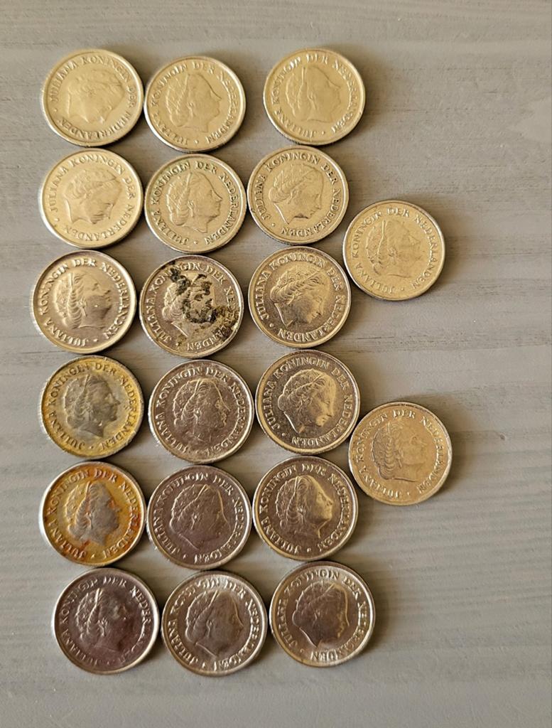 20 dubbeltjes met Juliana., Ophalen of Verzenden, Overige landen, 10 cent, Losse munt