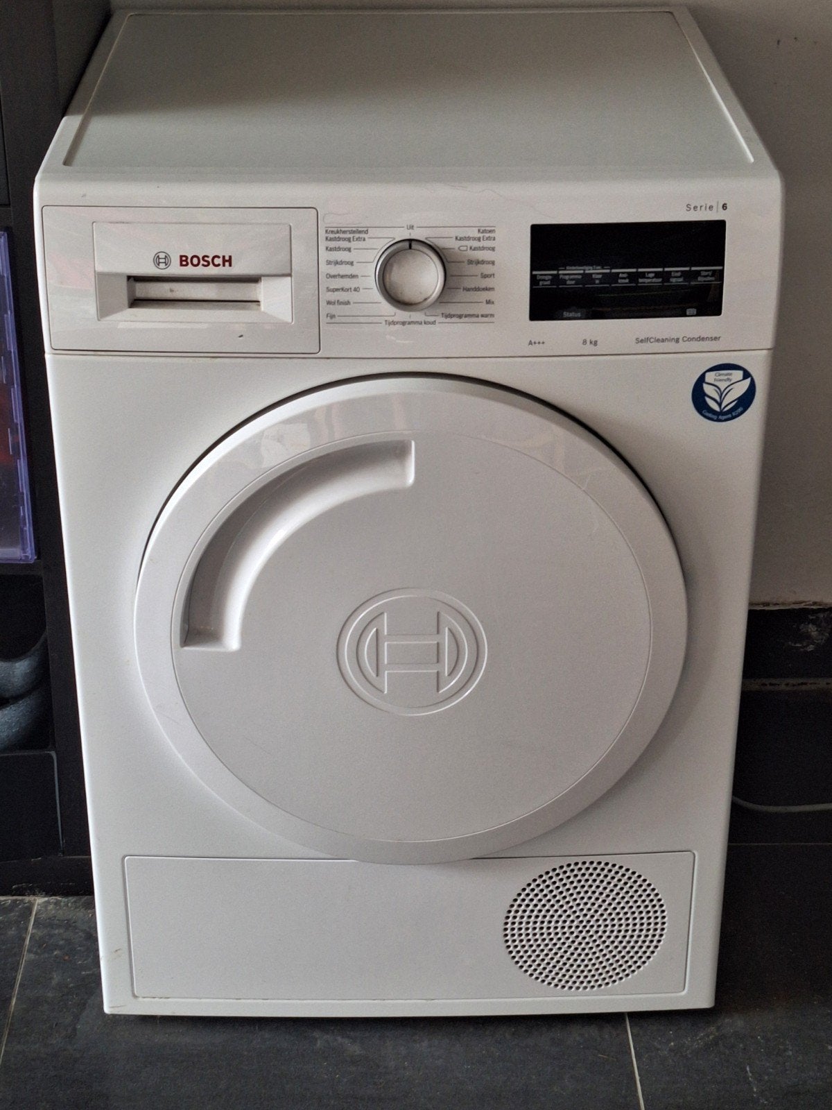 wasdroger Bosch WTW8446ENL/08, Ophalen, Gebruikt, Condens, 85 tot 90 cm
