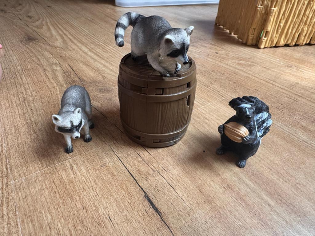 Schleich Wild Life Wasberen en Stinkdier (42596/42532), Ophalen, Zo goed als nieuw, Jongen of Meisje