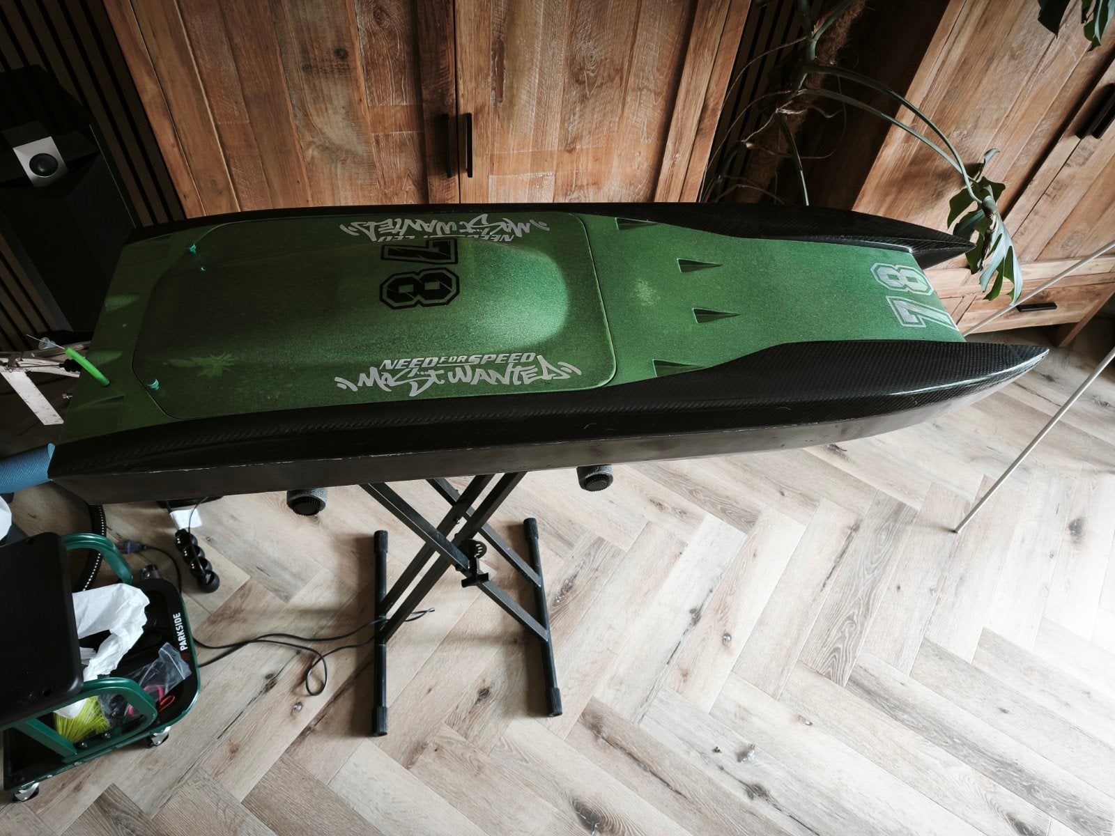 RC Speedboot - 150cm lang - full carbon skater, Overige merken, Ophalen of Verzenden, Zo goed als nieuw, Groter dan 1:32