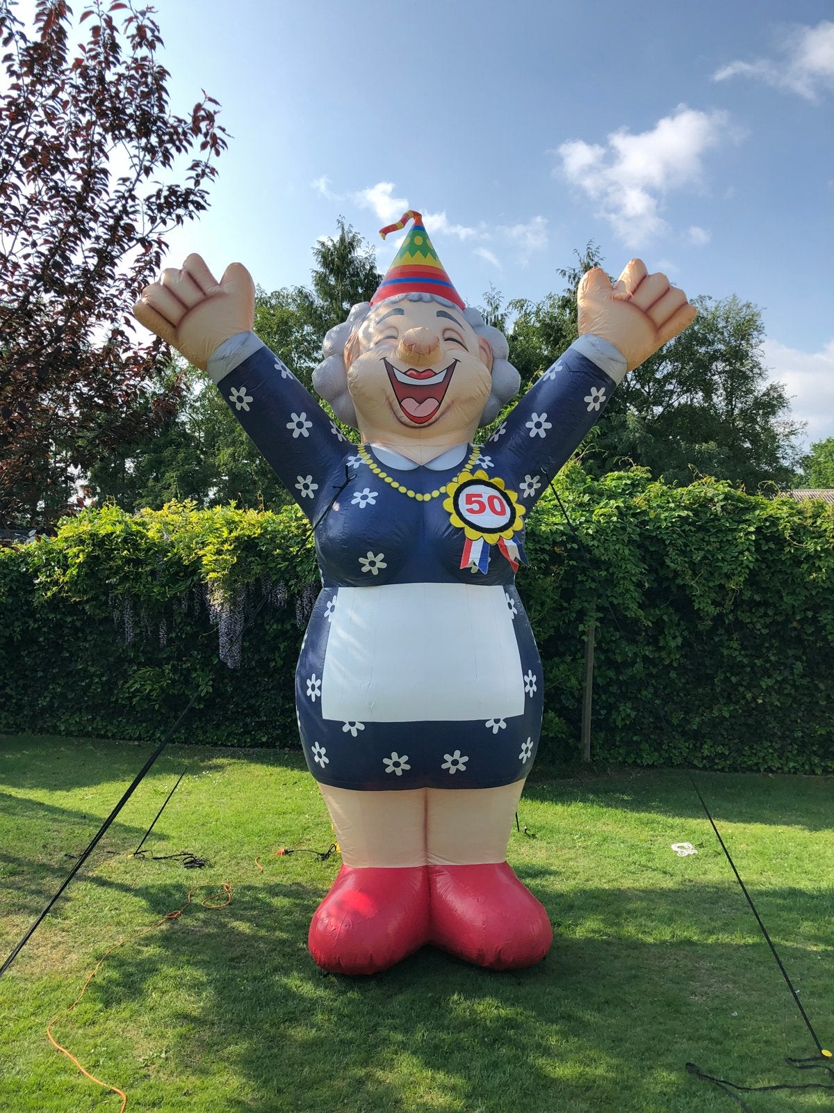 Diverse Feestpoppen 4m met Blower en Opbergkist, Ophalen, Gebruikt, Feestartikel, Verjaardag