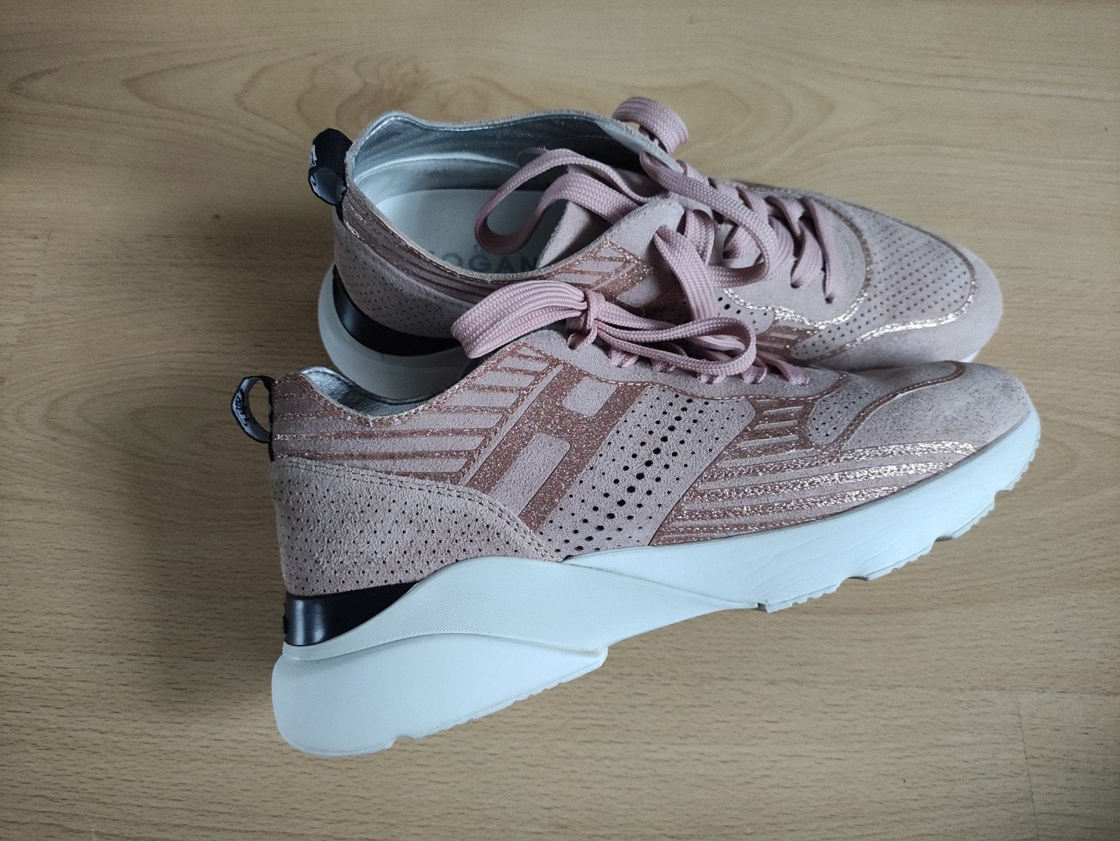 Hogan Active One Sneakers Oudroze Glitter Maat 40, Ophalen of Verzenden, Roze, Sneakers of Gympen, Hogan