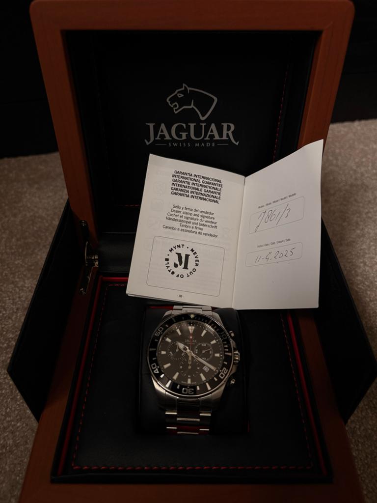 Jaguar Swiss Made Chrono Herenhorloge - Zo goed als nieuw, Ophalen of Verzenden, Zo goed als nieuw