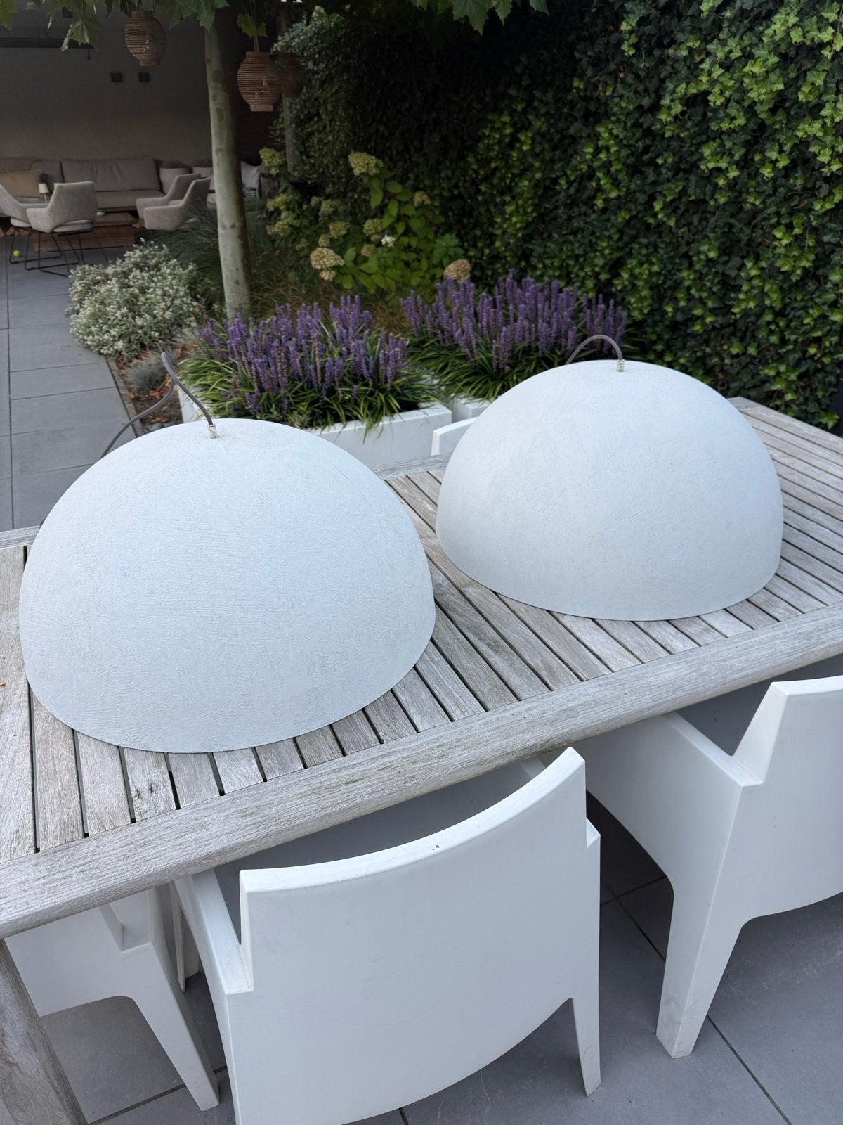 Set van 2 Eetkamerlampen  (68cm doorsnede)Modern Design, Ophalen, Gebruikt, Overige materialen, E27 (groot)